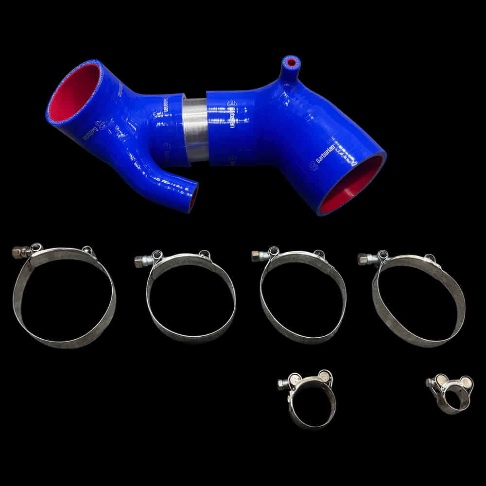 BMW E46 330i, 330ci Blue Flurolined Air Intake Silicone Hose Kit (3 Pcs)