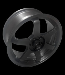 6 Spoke Wheel, Black, 17x7.5, 5x114.3, ET38, 73.1mm