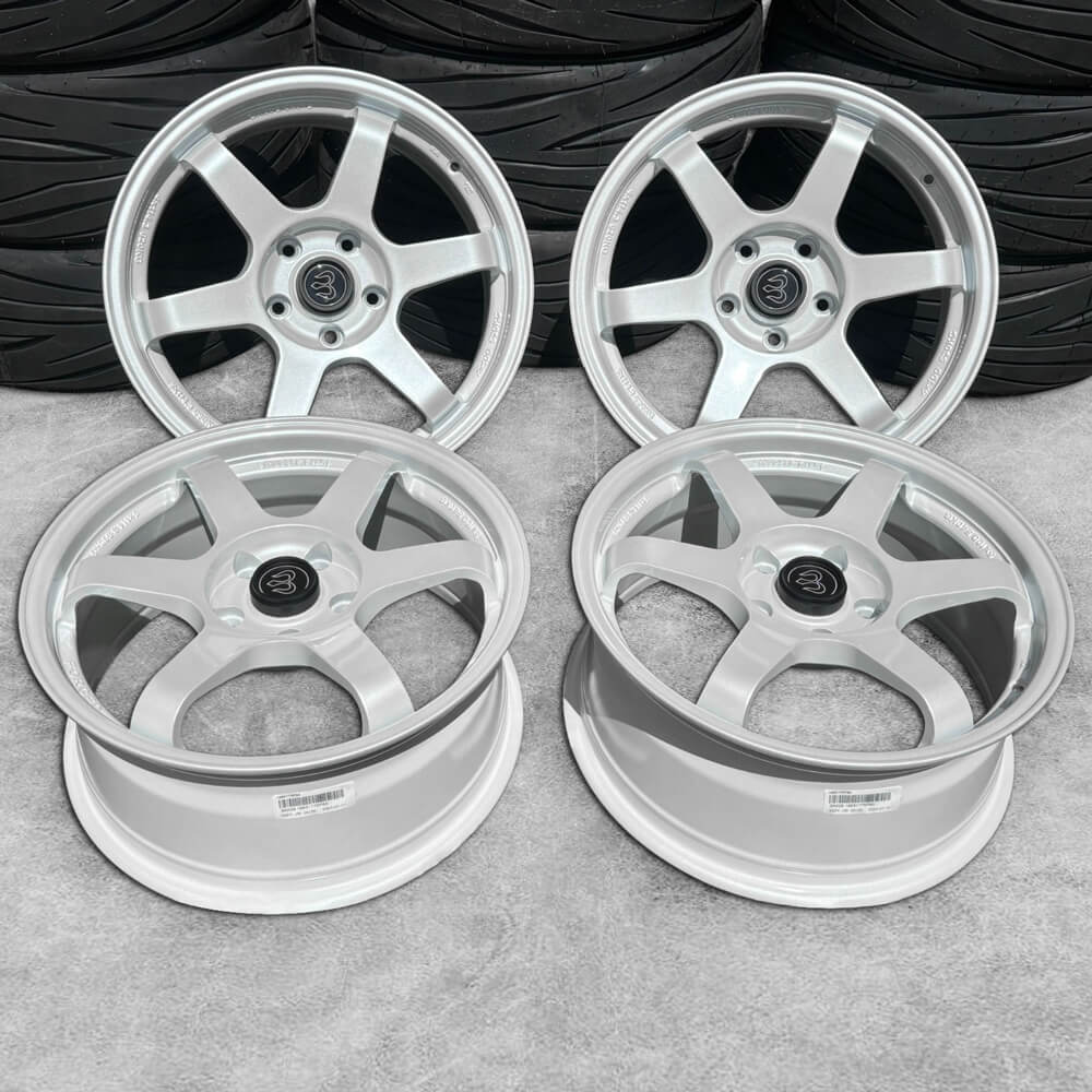 BMW E36 3-Series Met. White 6 Spoke 17 inch Alloy Wheels, 92-99