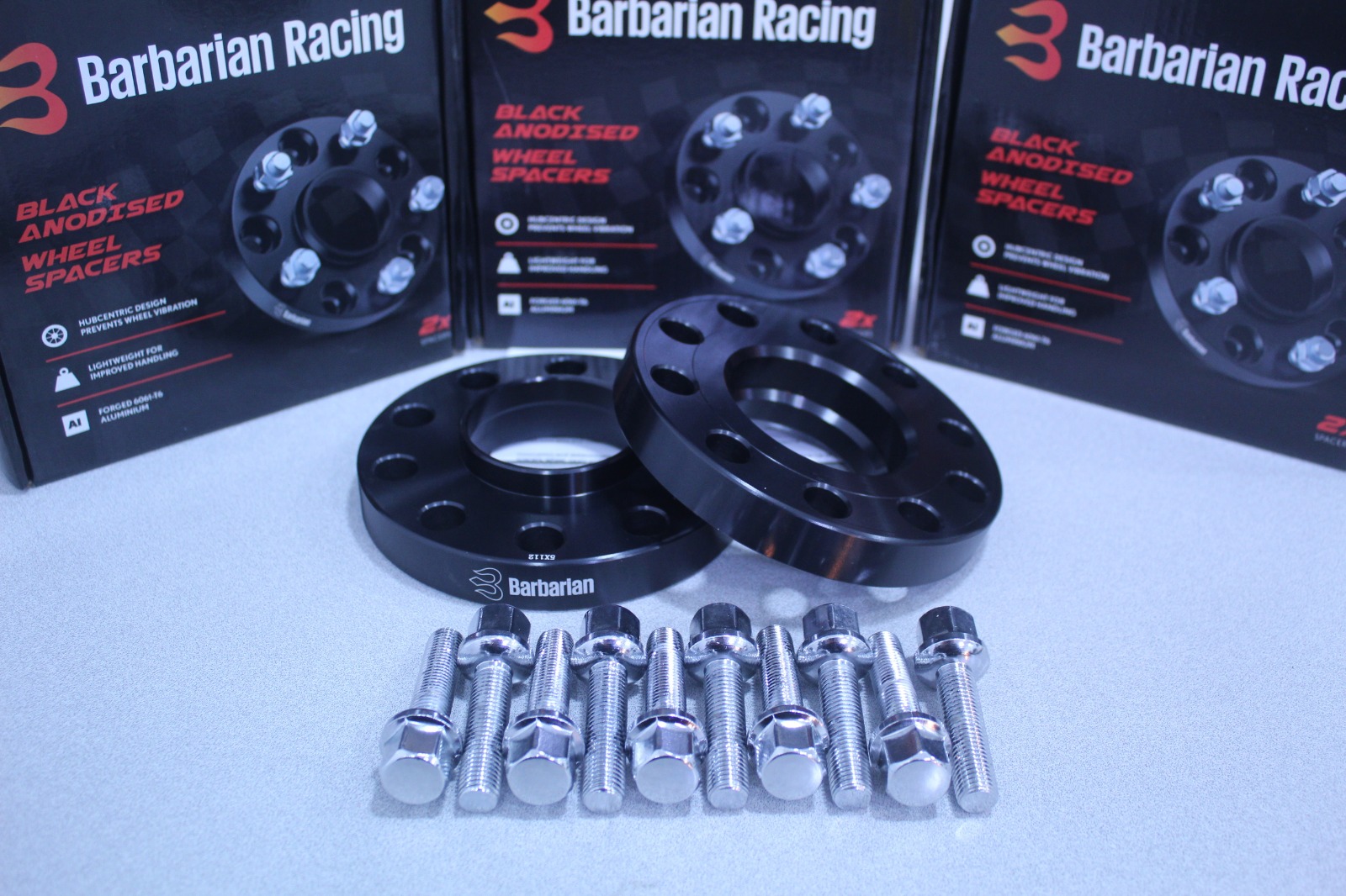 Black 20mm Mercedes W126 S-Class Wheel Spacers 79-91